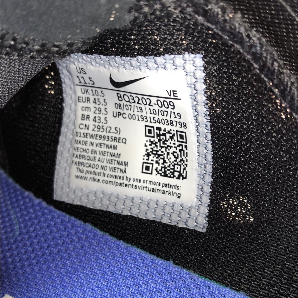 Nike Zoom Gravity Black Smoke Grey BQ3202-009 Mens Running Sneakers - Size 11.5 - Picture 2 of 14